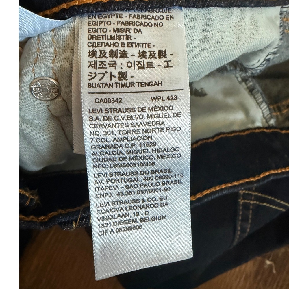 Levi Strauss & Co. Women Straight Leg 505 Jeans W34 L32 Dark Indigo Denim - Picture 5 of 8